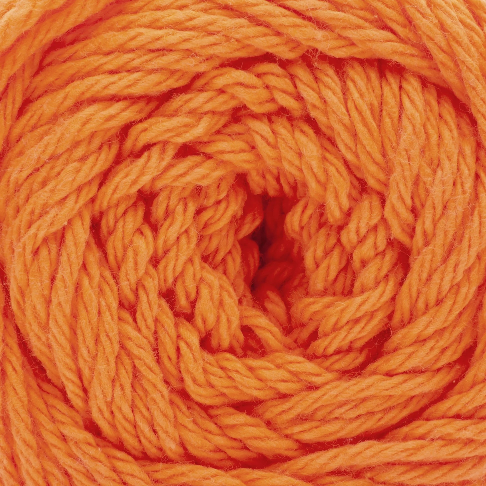 Peaches & Creme Solid 4 Medium Cotton Yarn, Bright Orange 2.5oz/70.9g, 120 Yards