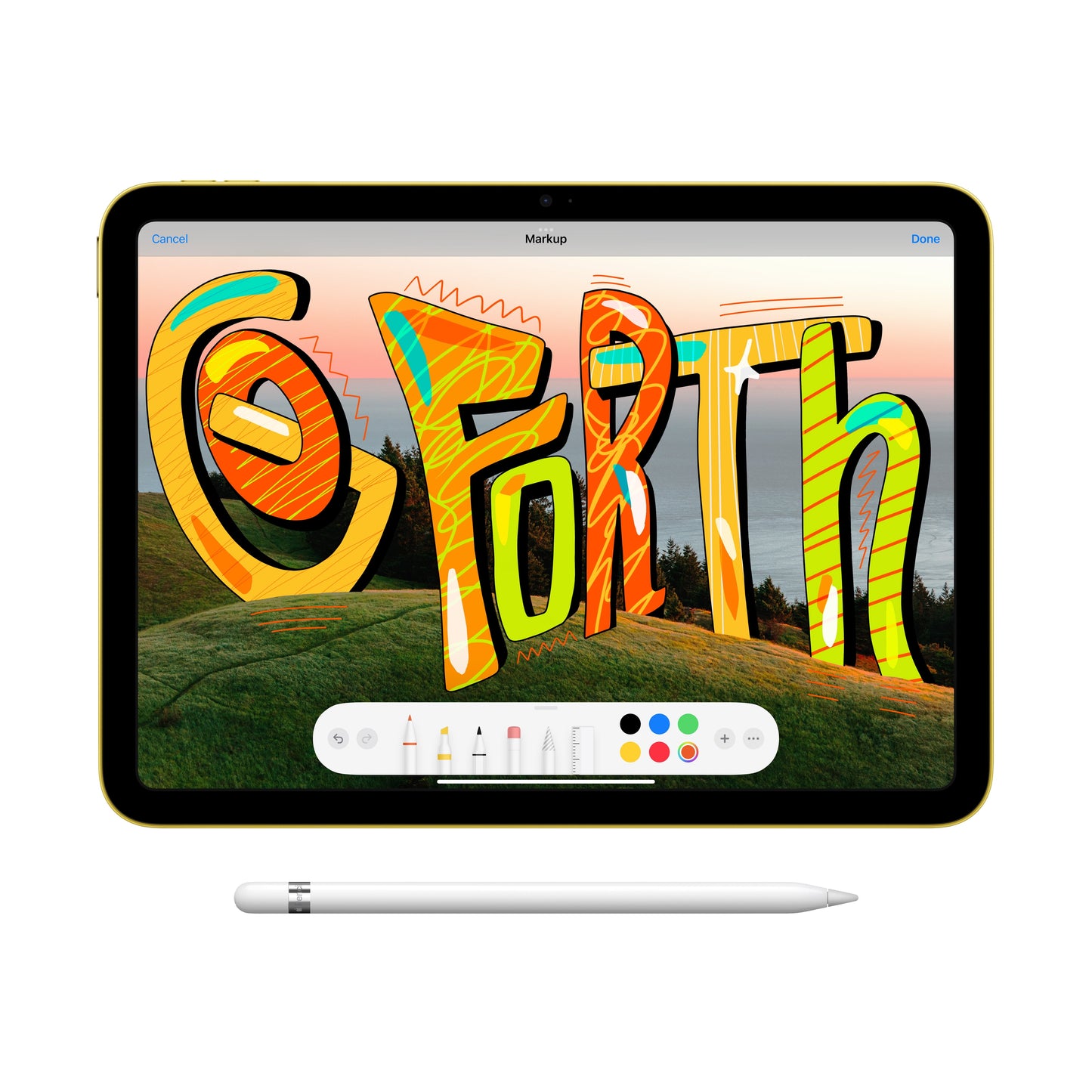 2022 Apple 10.9-inch iPad Wi-Fi + Cellular 64GB - Yellow (10th Generation)