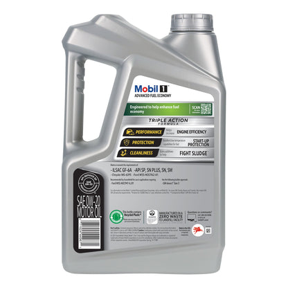 (2 pack) Mobil 1 Advanced Fuel Economy Full Synthetic Motor Oil 0W-20, 5 Quart (Pack of 3)