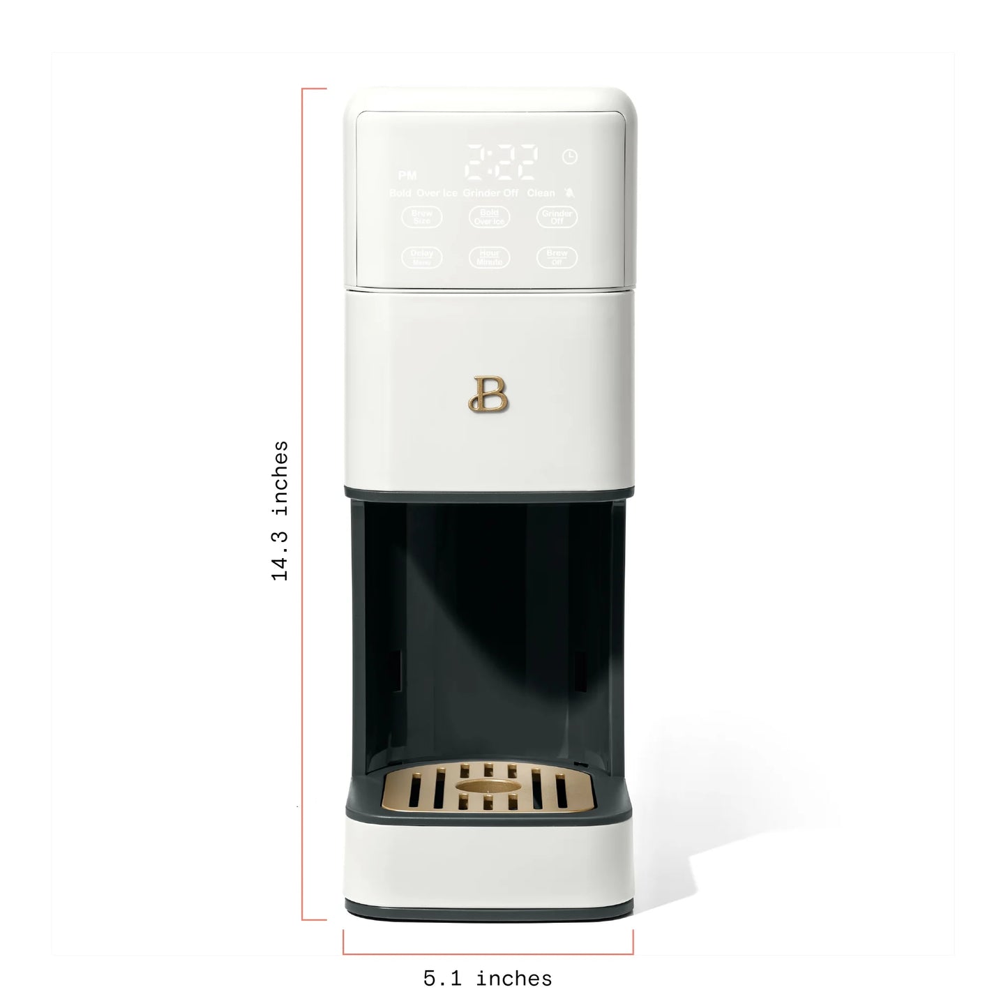 Beautiful Perfect Grind™ Programmable Single Serve Coffee Maker, White Icing by Drew Barrymore