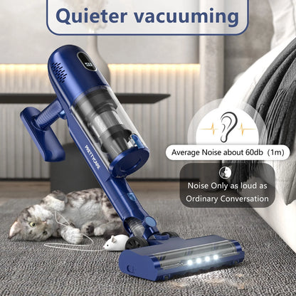 PrettyCare Lightweight Stick Cordless Vacuum Cleaner for Pet Hair Carpet Hard Floor Vacuum Cleaner P1