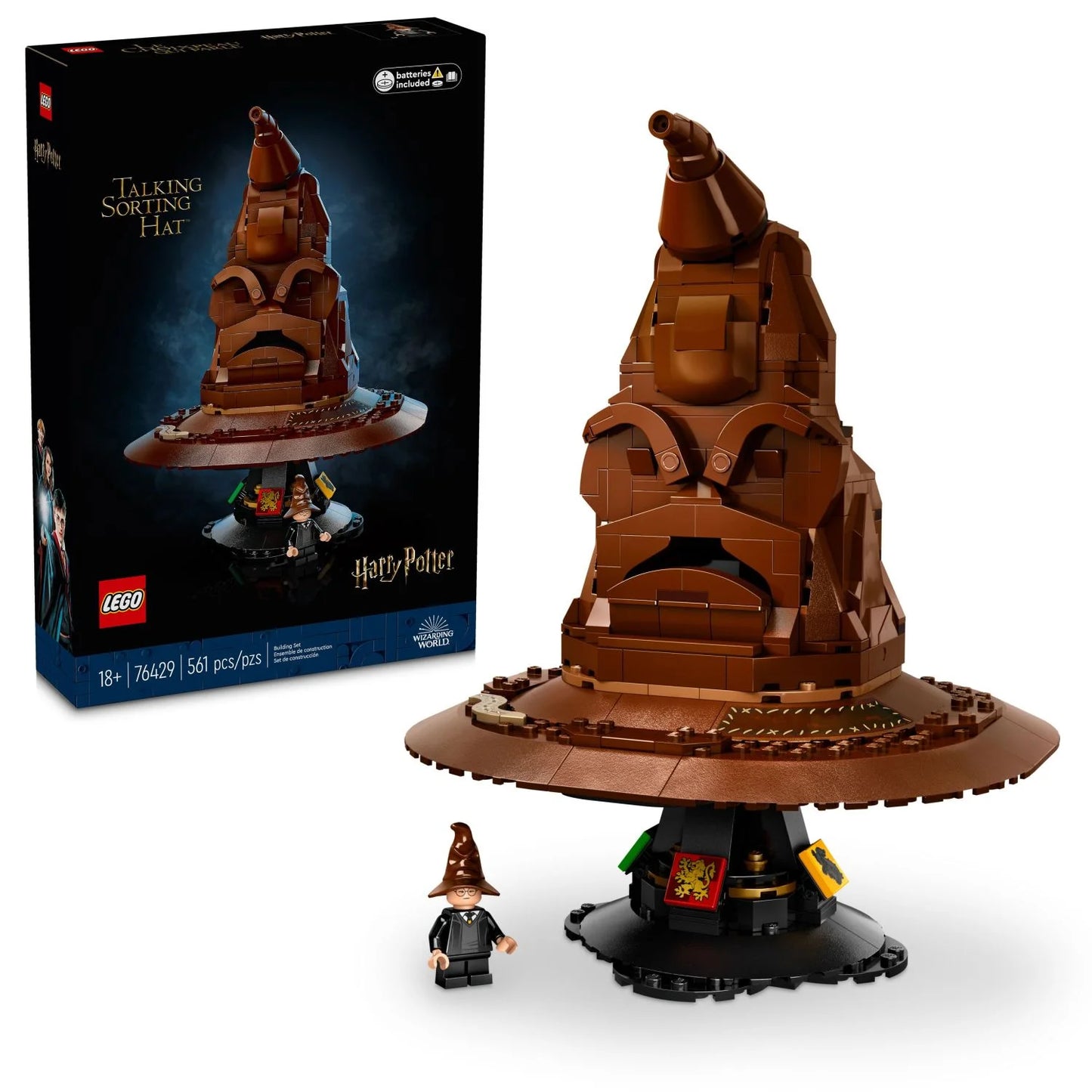 LEGO Harry Potter Talking Sorting Hat W/ 31 Voices - Harry Potter Building Set - Gift Idea for Adults, Women & Men, 18+ - 76429