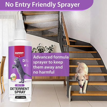 Cat Spray Deterrent, Anti-Scratch Cat Training Spray - Protects Furniture- Indoor & Outdoor Use, 120ml