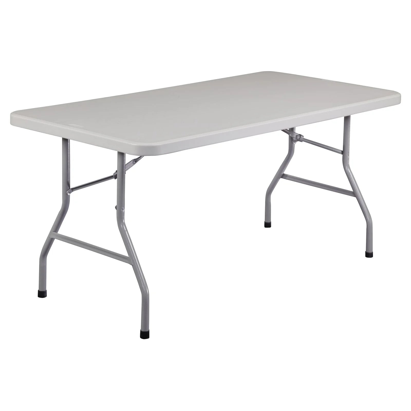 National Public Seating® 30" x 60" Rectangular Folding Table, Speckled Grey, 1000 lb capacity