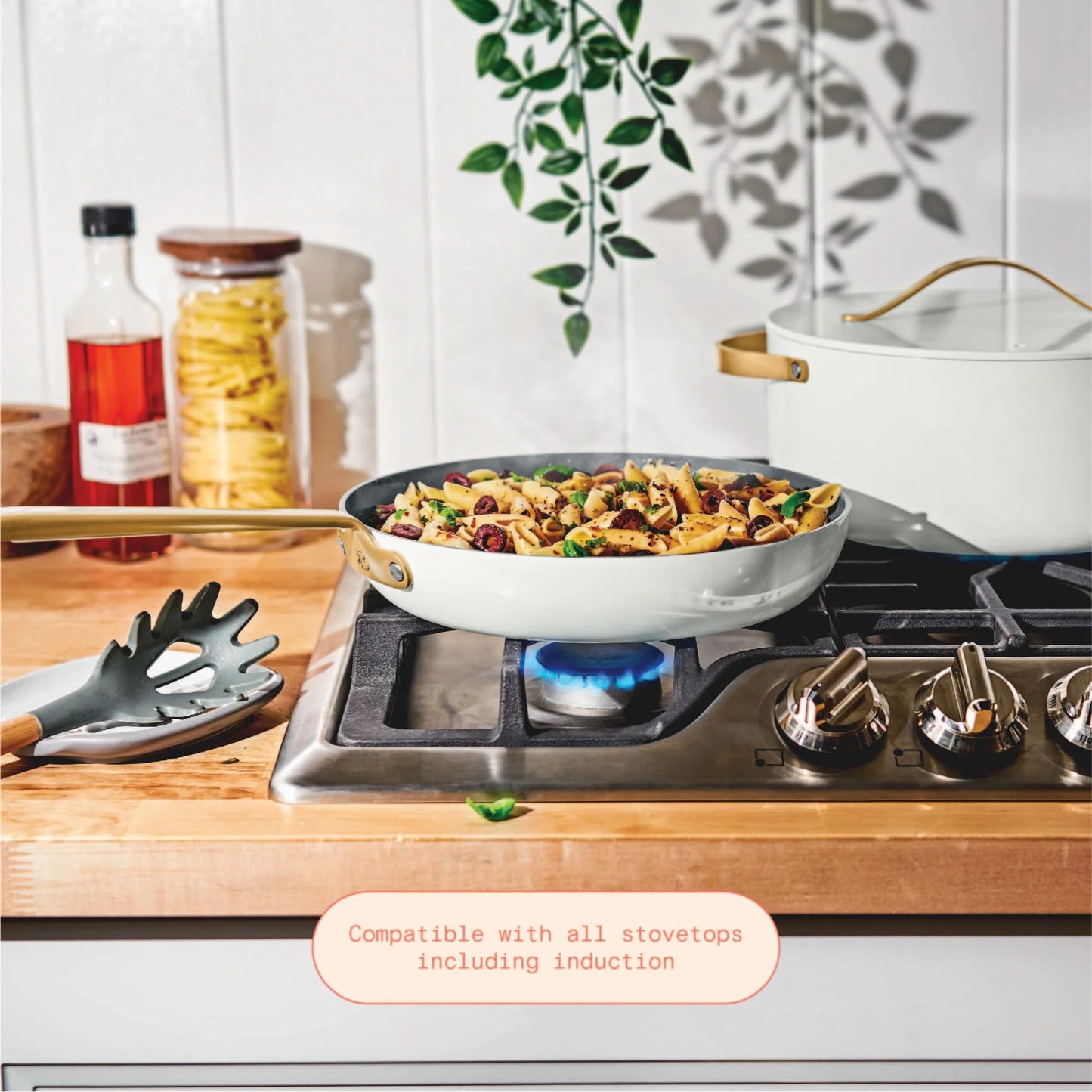 Beautiful 22pc Cookware Set, White Icing by Drew Barrymore