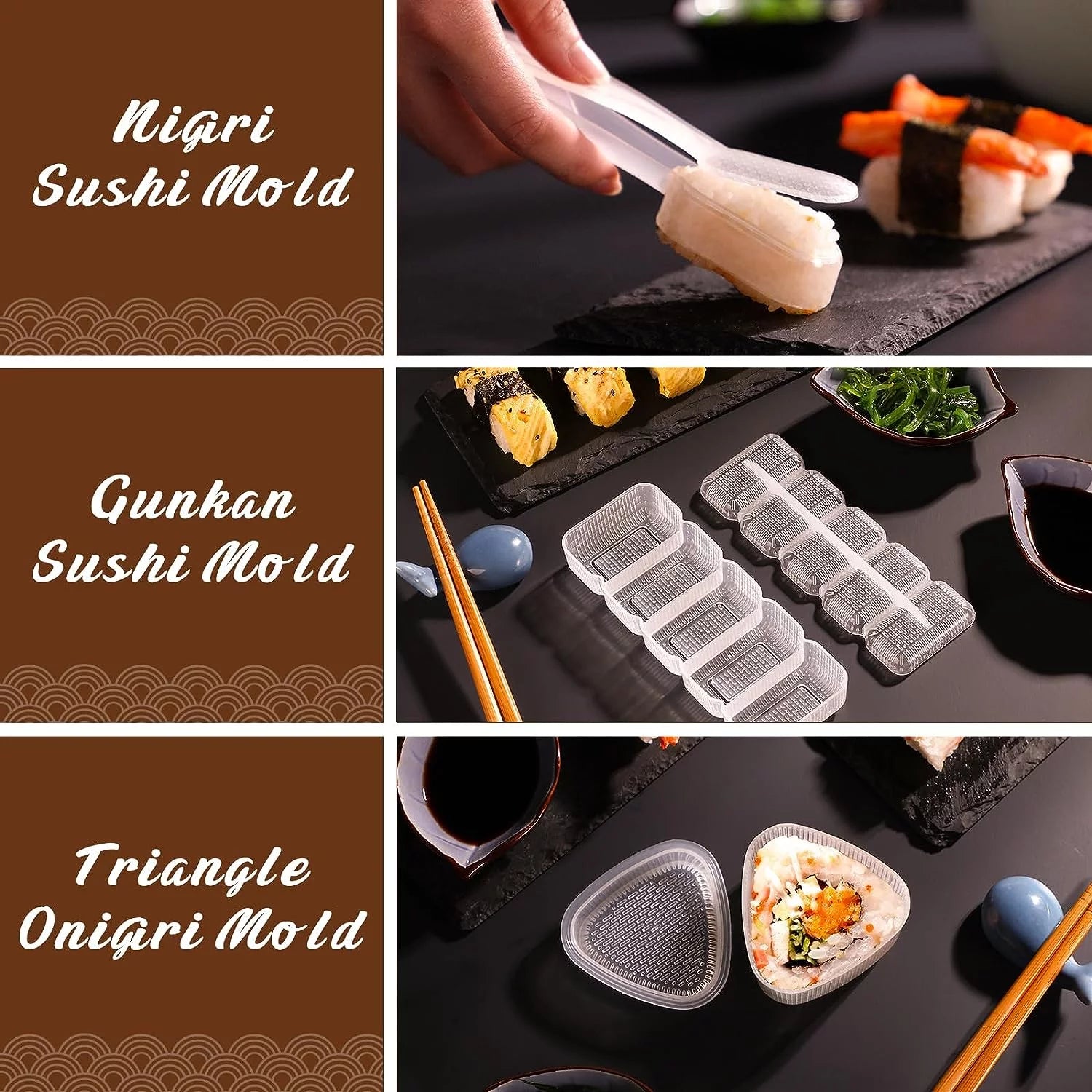 Sushi Making Kit, Delamu Upgrade 22 in 1 Sushi Maker Bazooker Roller Kit with Bamboo Mats