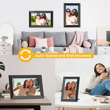 GIROOL WiFi Digital Picture Frame, 10.1" Digital Photo Frames,Smart IPS Touch Screen Photo Frame, Built-in 32GB Memory, Share Instant Photo from Anywhere , Supports Micro SD Card, Best Gift Choice