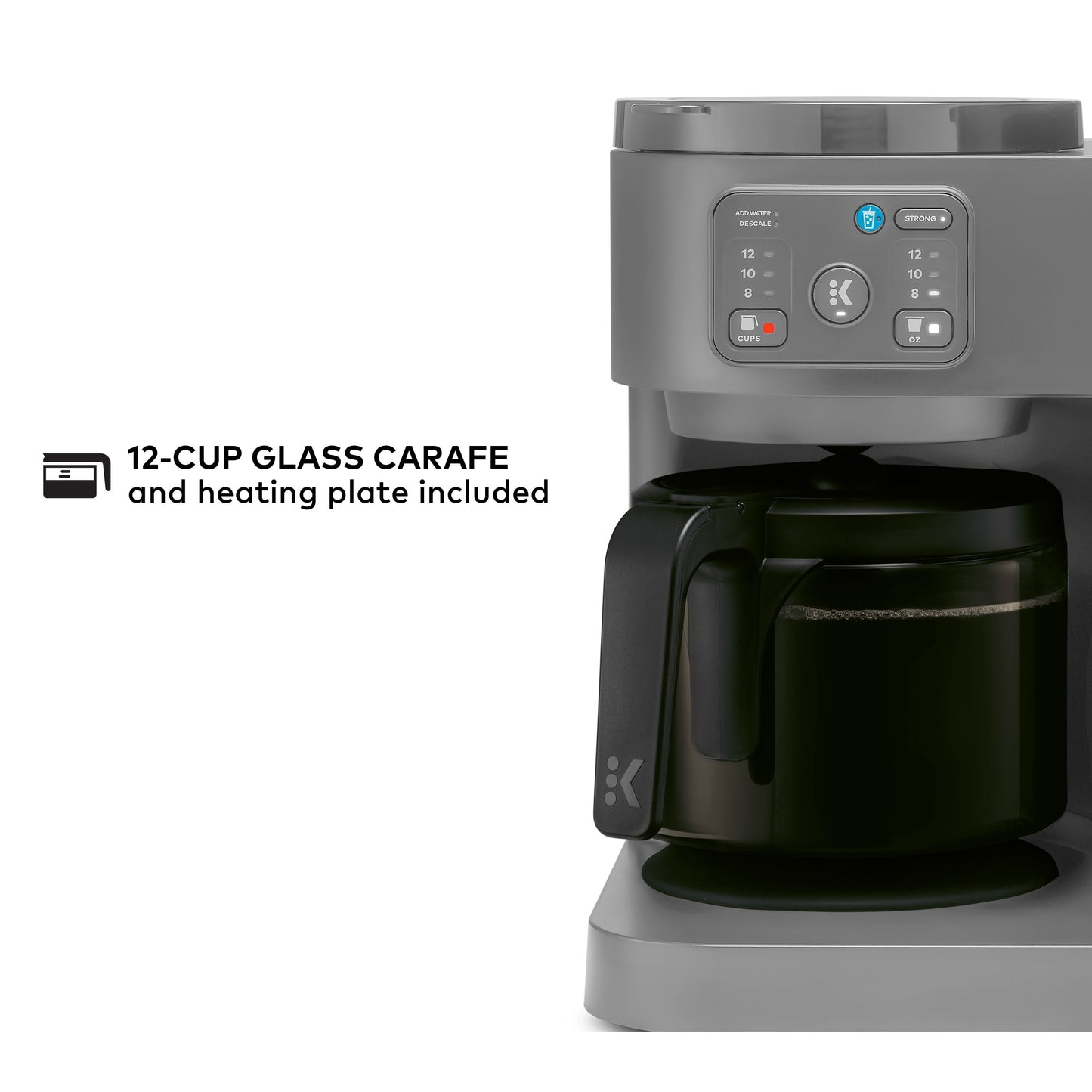 Keurig K-Duo Essentials, Hot & Iced Single-Serve K-Cup Pod Coffee Maker & Carafe,  Moonlight Grey