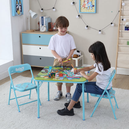 Bluey Kids' 3-Piece Table and Chairs Set, Blue