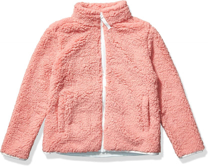 Amazon Essentials Girls and Toddlers' Sherpa Fleece Full-Zip Jacket