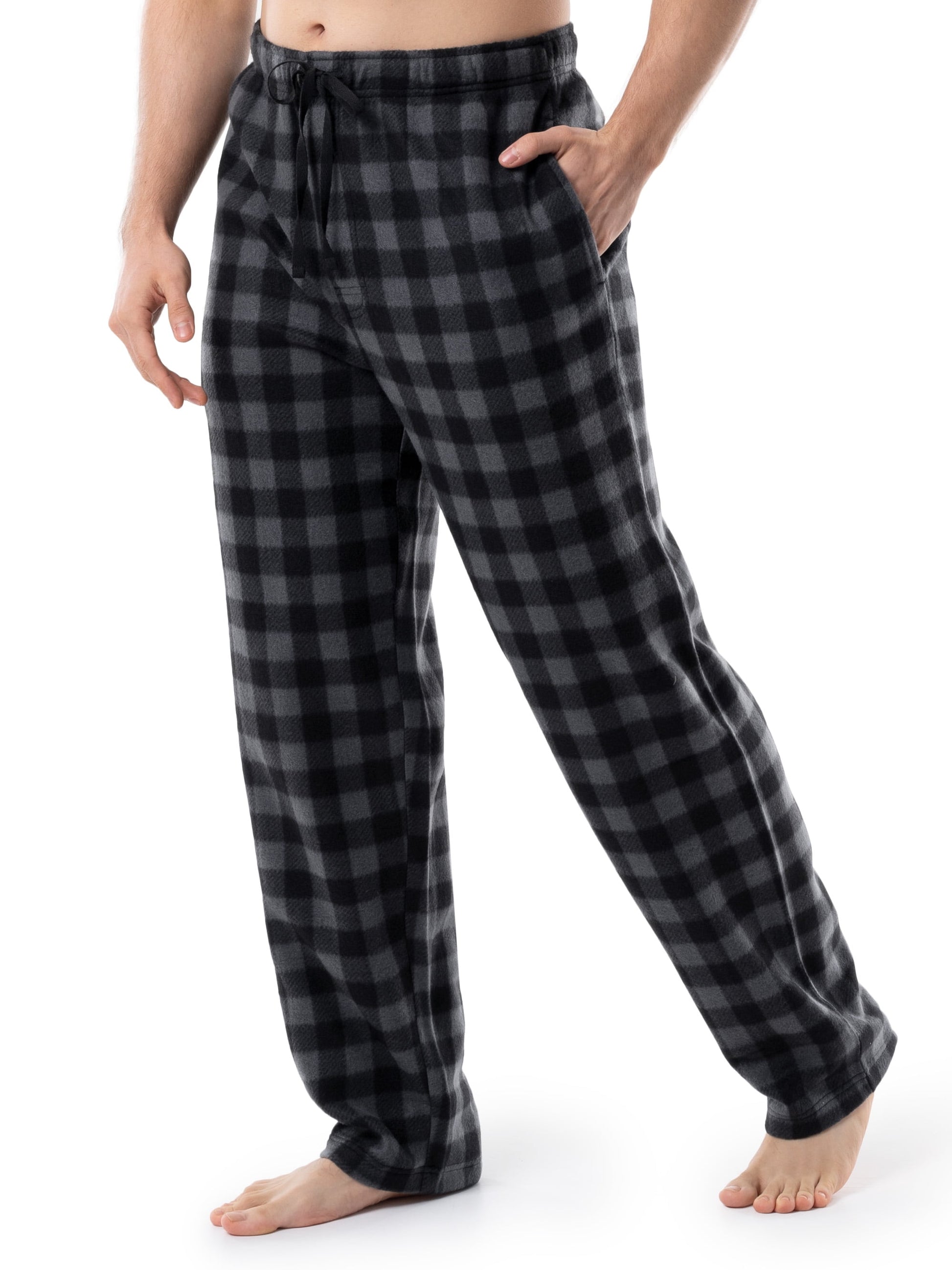 Fruit of the Loom Men's Plaid Fleece Pajama Pant 2-Pack, Sizes S-5XL