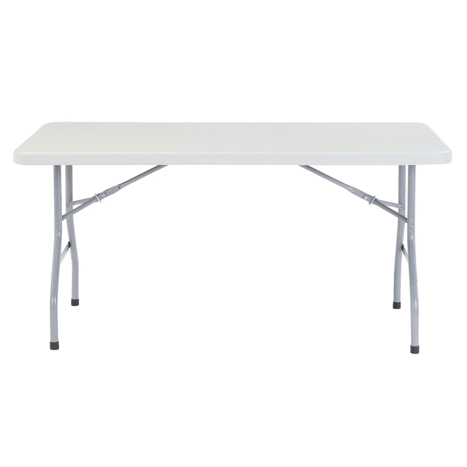 National Public Seating® 30" x 60" Rectangular Folding Table, Speckled Grey, 1000 lb capacity