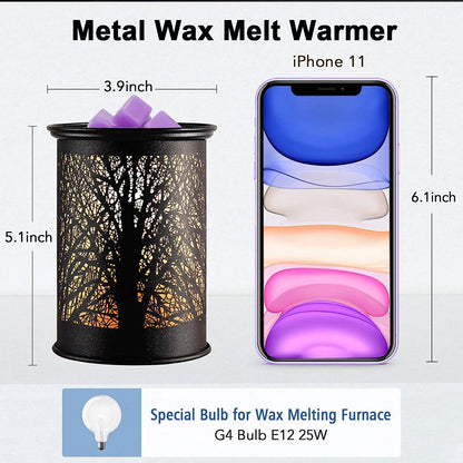 ORnix Metal Wax Warmer, Electric Wax Melt Warmer for Scented Wax Fragrance Candle Oil Burner Melting Night Light for Gift Home Office Bedroom