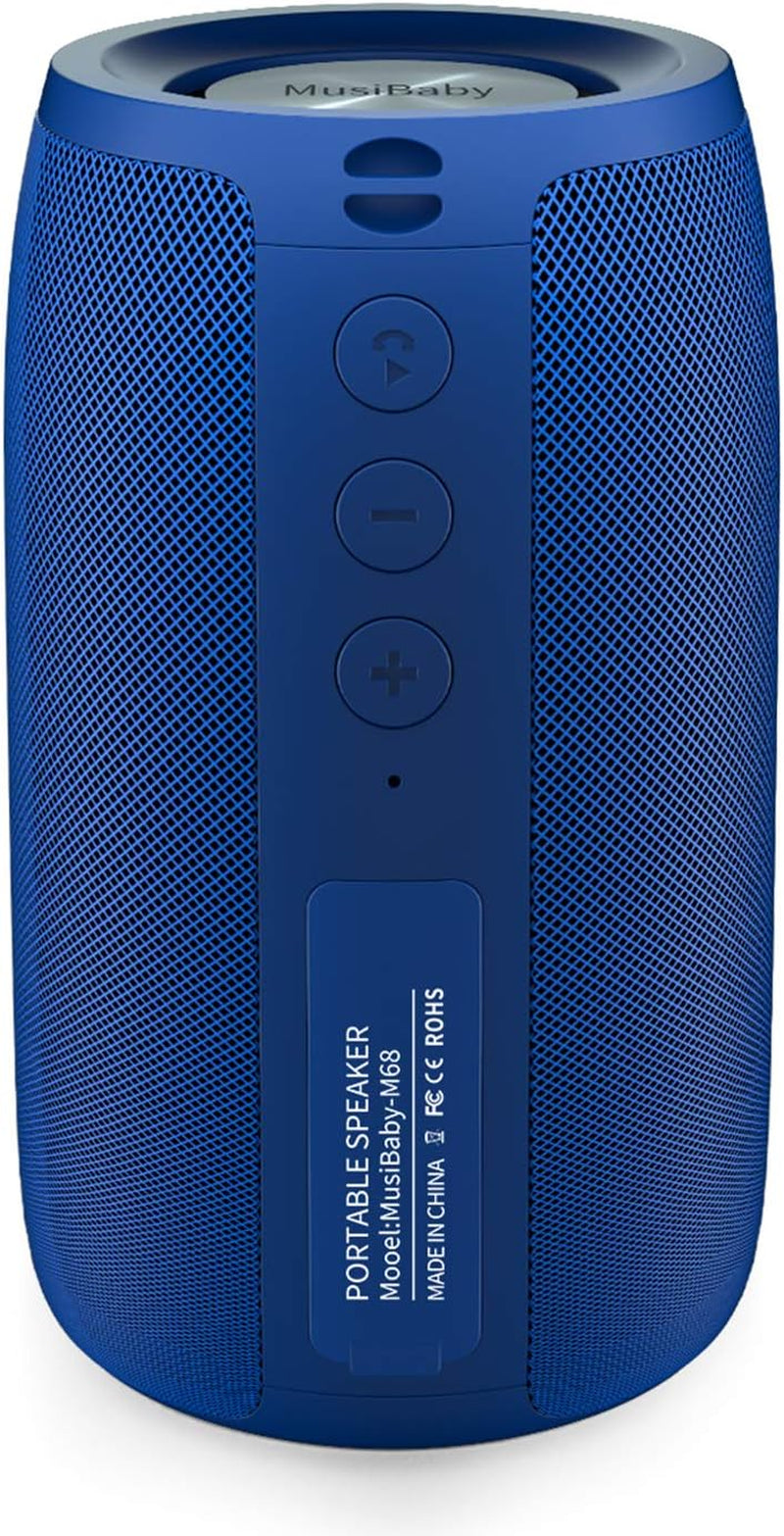 Bluetooth Speaker,MusiBaby Wireless,Waterproof,Outdoor,Portable Speaker,Dual Pairing,Loud Stereo,Booming Bass,24H Playtime Wireless Speaker for Home,iPhone,Party,Gifts(Blue)