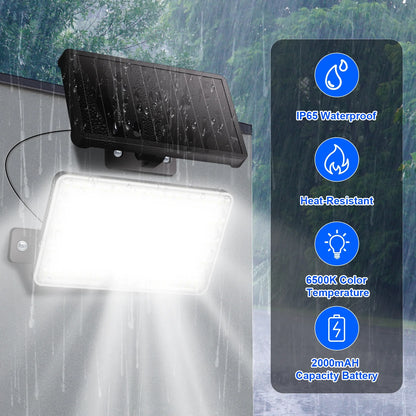 SZRSTH Solar Lights Outdoor - 2Pack LED Solar Powered Motion Sensor Lights with Remote Security Wall Flood Lights for Outside Garage