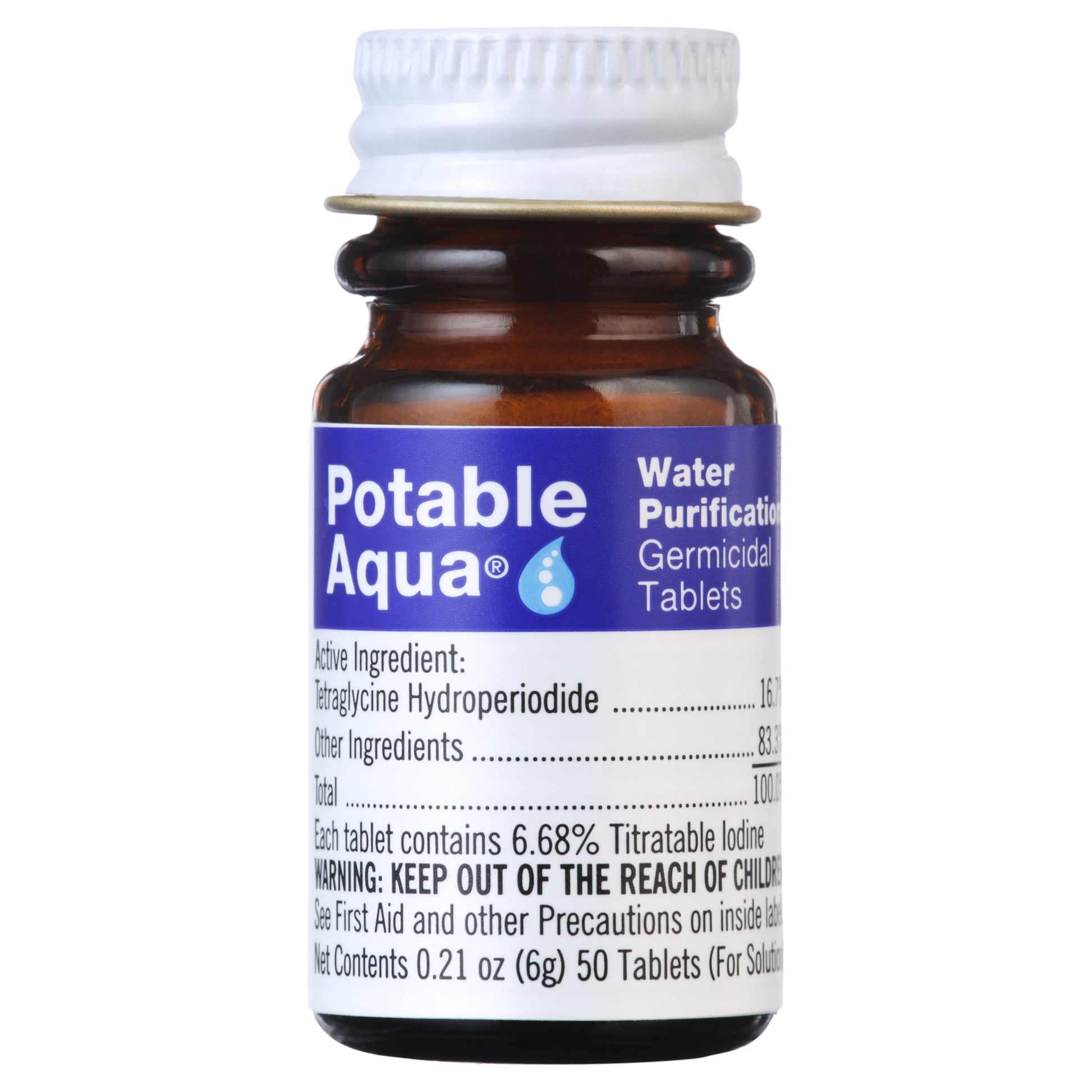 Potable Aqua Water Purification Tablets ,Two 50 Count Bottles