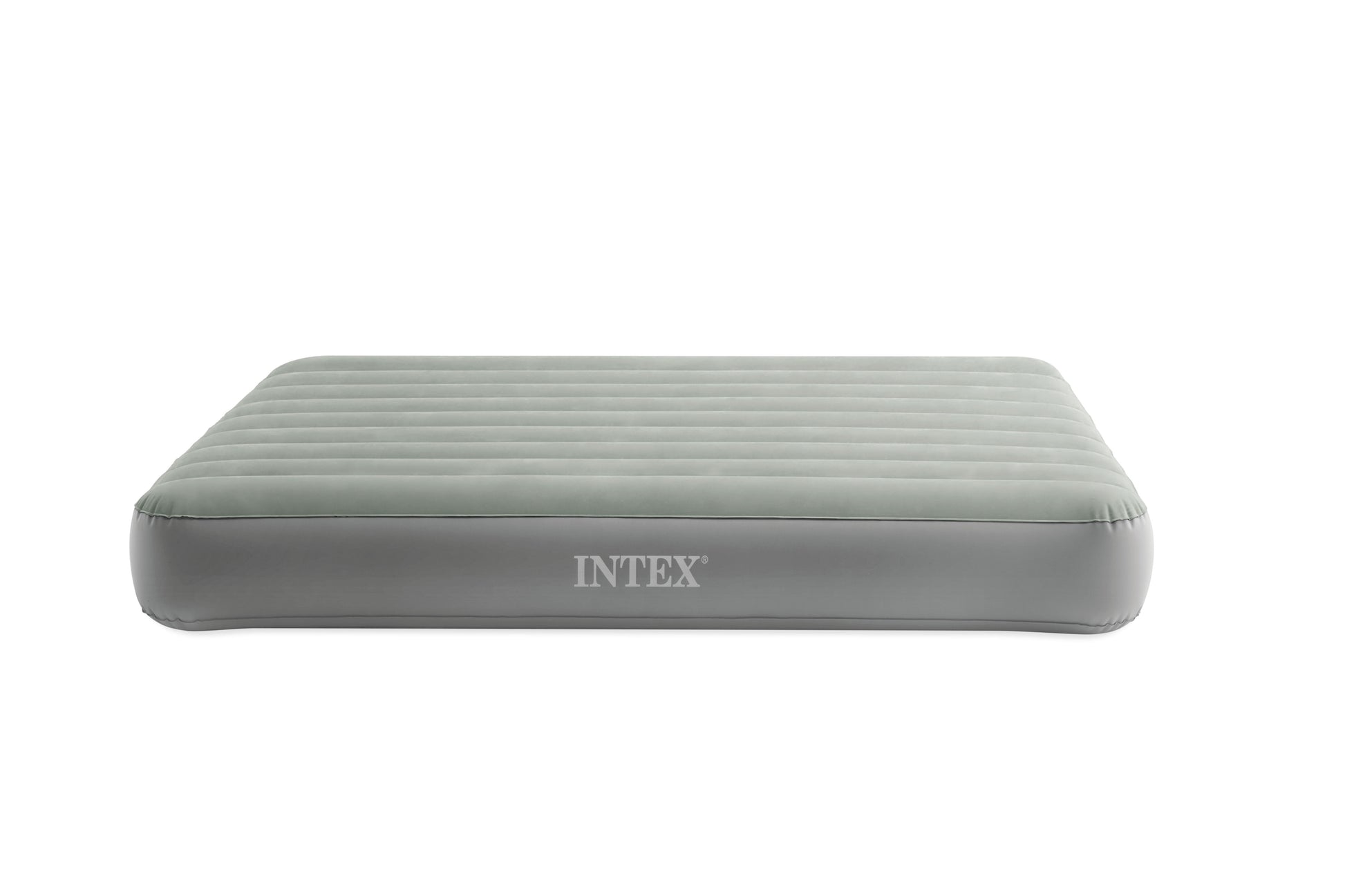 Intex 10" Queen Standard Dura-Beam Airbed Mattress with Built in Pump