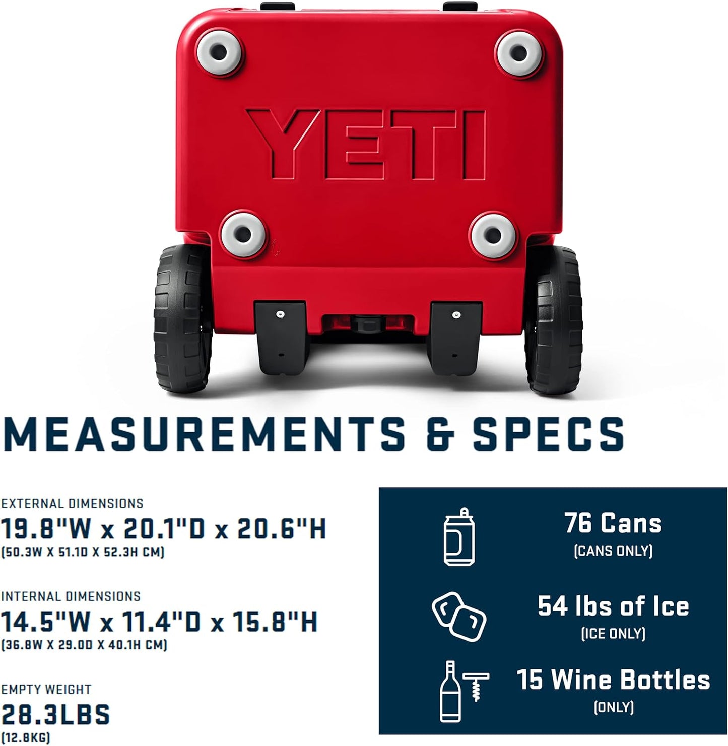 YETI Roadie 48 Wheeled Cooler with Retractable Periscope Handle