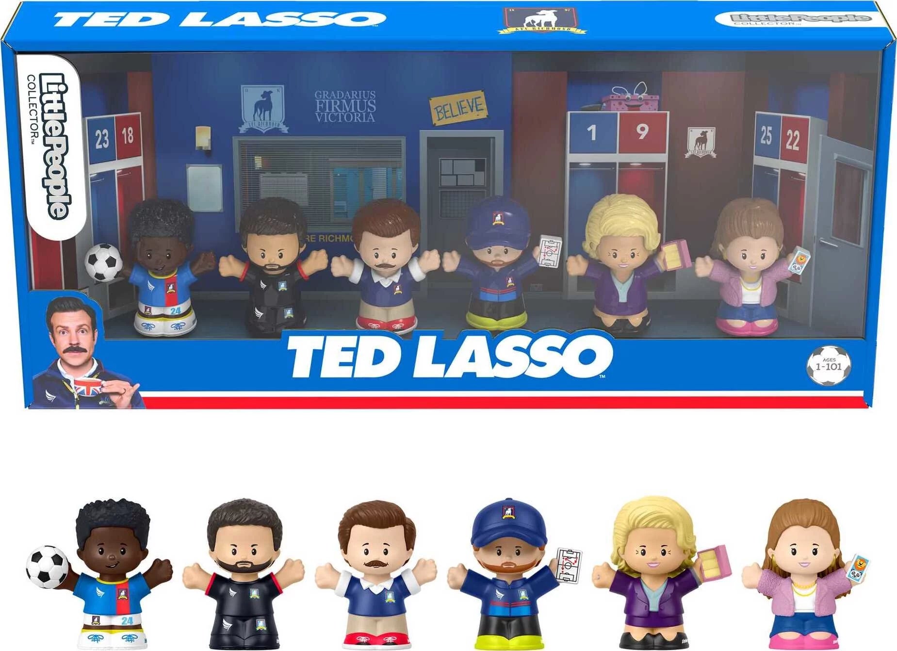 Little People Collector Ted Lasso Special Edition Set for Adults & Fans, 6 Figures