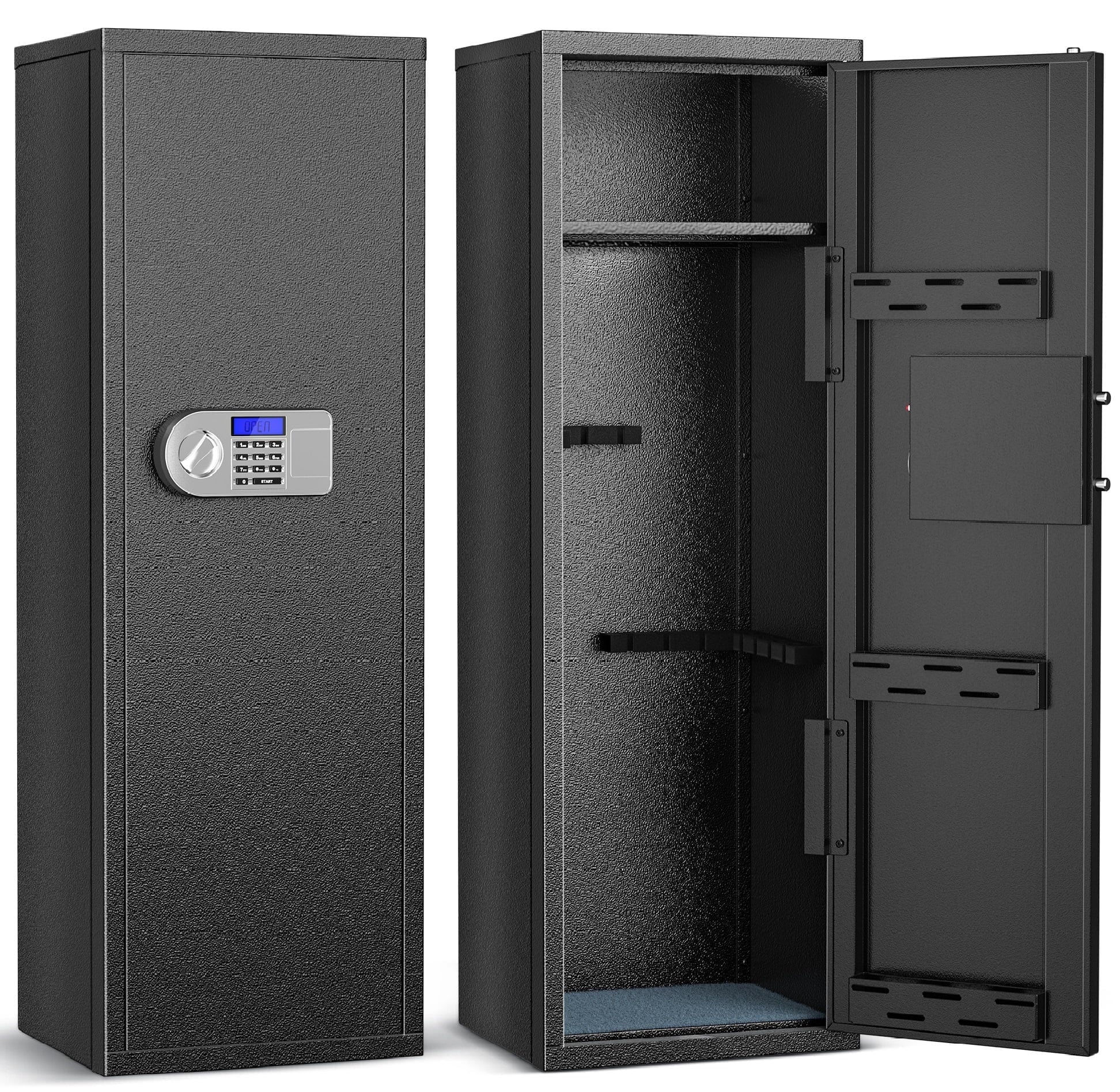 TELAM 12 Rifle Gun Safe, Gun Safes for Home Farm Gun Cabinet, Large Unassembled Rifle Safe with 2 Removeable Shelves, Quick Access Gun Cabinet with Digital Keypad