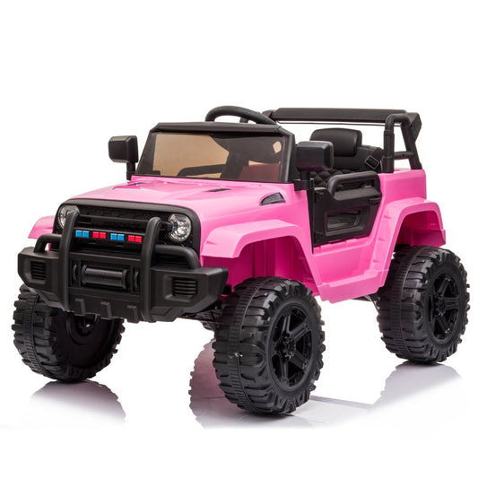 Zimtown Ride On Car Truck, 12V Battery Electric Kids Toy with Remote Control, LED Lights and Realistic Horns, Pink