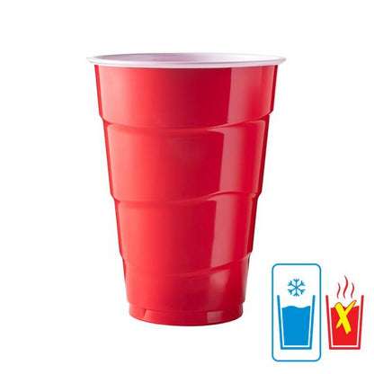 Great Value Everyday Disposable Plastic Cups, Red, 18 oz, 25 count