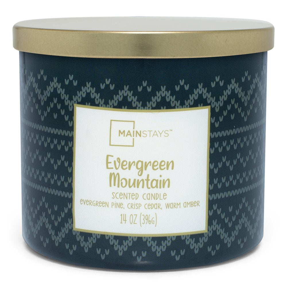 Mainstays 14oz 3-Wick Jar Candle, Happy Holly Days