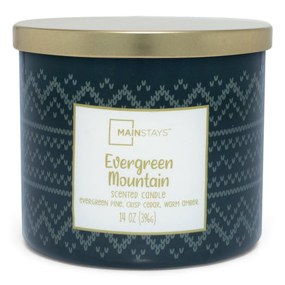 Mainstays 14oz 3-Wick Jar Candle, Happy Holly Days