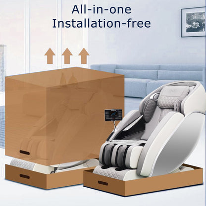 ZMZ 4D Massage Chair Full Body Relief Zero Gravity SL Track Thai Shiatsu Stretching with Body Scan, Back & Calf Heating, No installation required