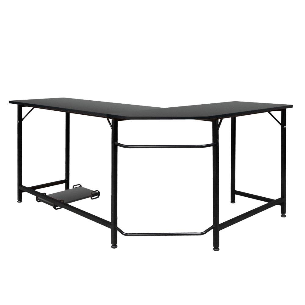 Ktaxon L-Shaped Computer Desk Corner PC Latop Table Study Office Workstation Black