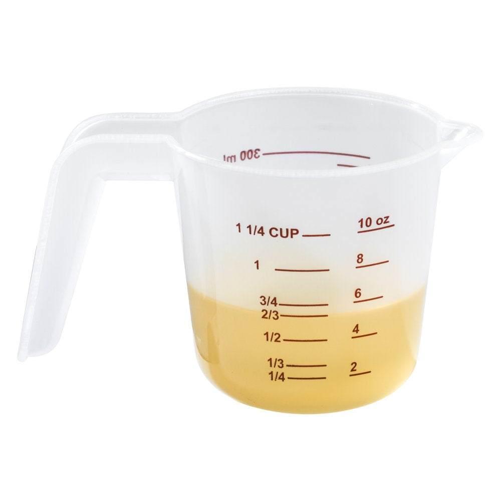 3-Piece Plastic Measuring Cups Set with Spouts, Clear