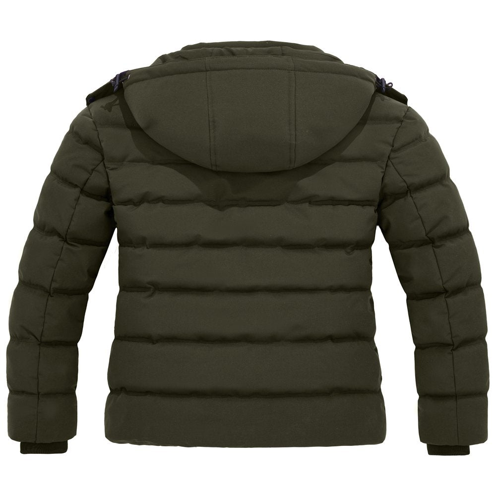 Wantdo Women's Winter Jacket Windproof Puffer Jacket Warm Winter Fleece Coat Army Green M