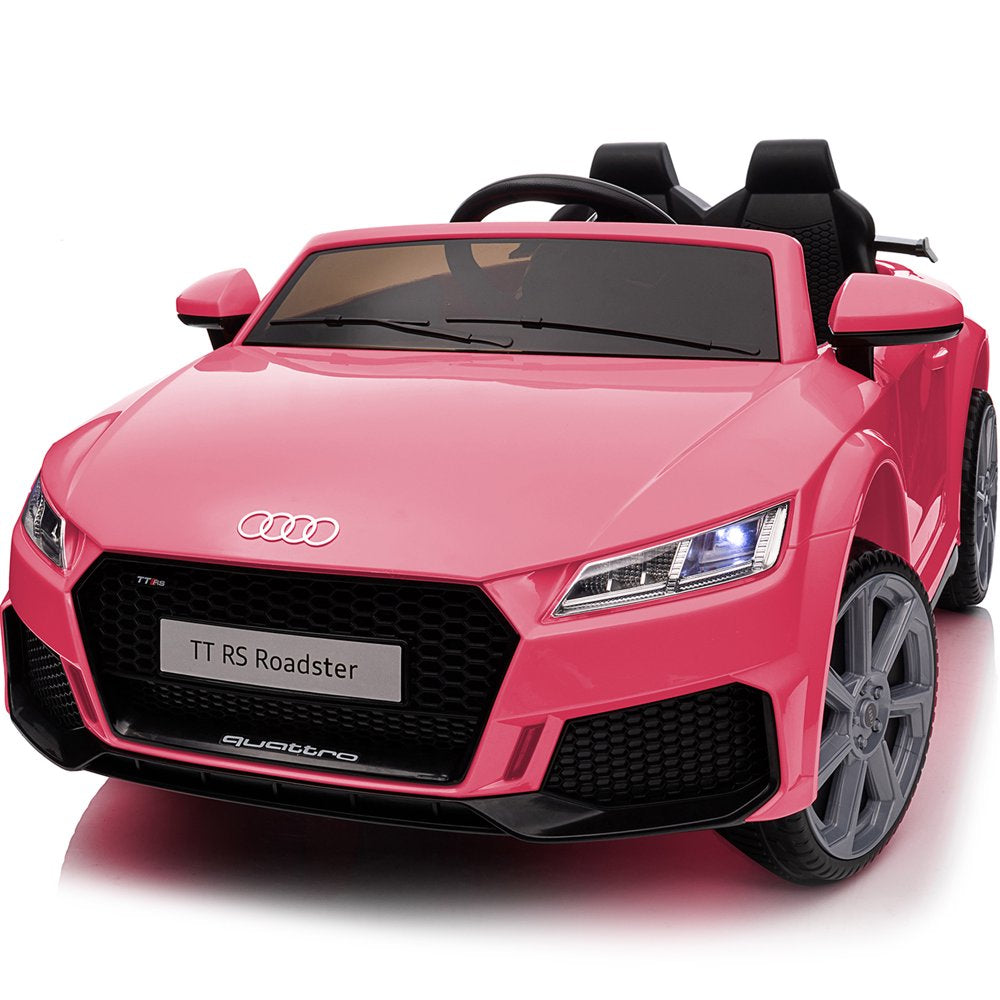 Hikiddo Electric Ride on Car for Kids, Licensed Audi 12V Powered Ride-on Toy with Remote - Pink