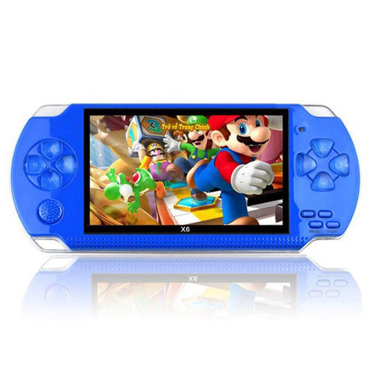 PSP Handheld Game Machine X6,8GB,with 4.3 Inch High Definition Screen, Built-in Over 9999 Free Games,Blue