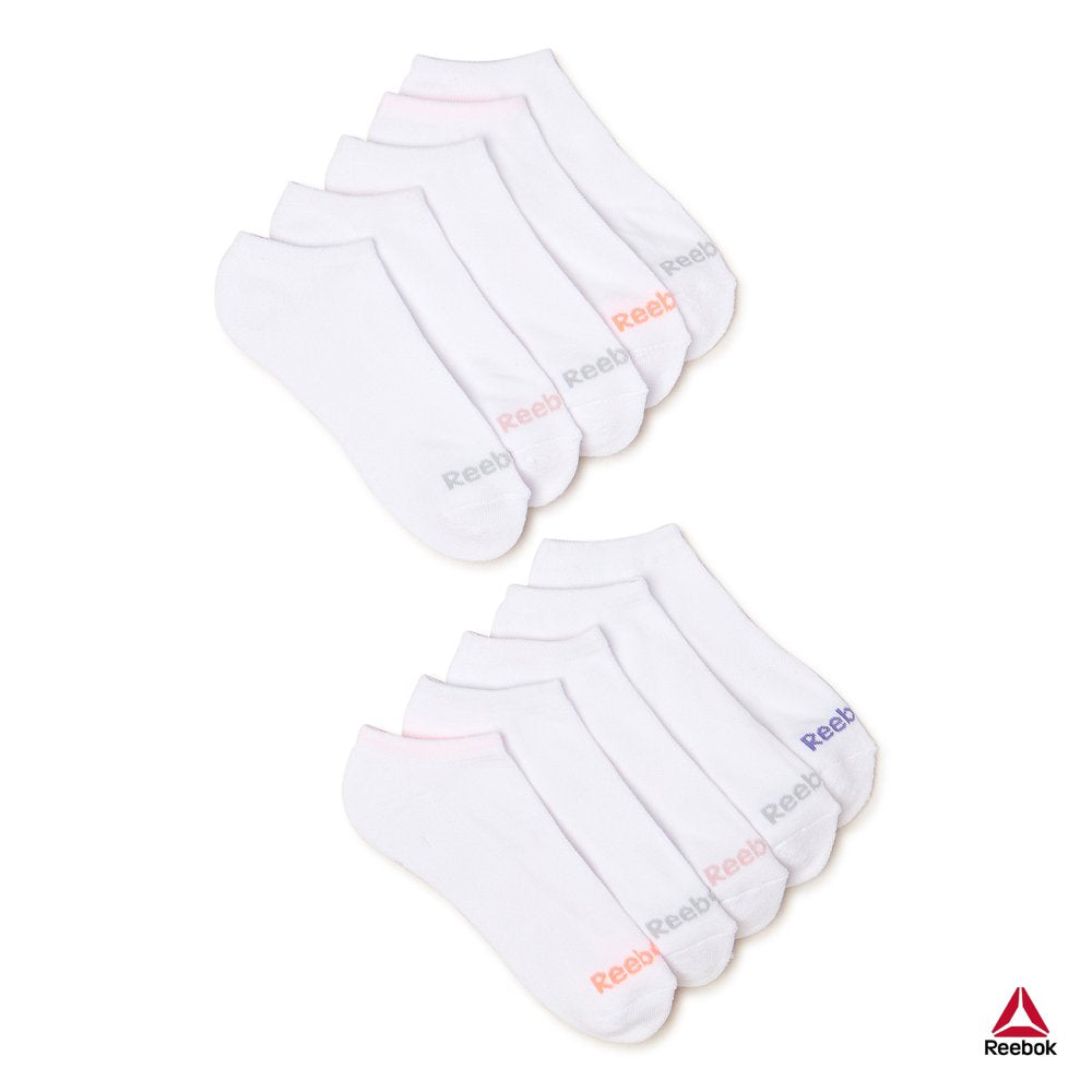 Reebok Women's Pro Series Cushion No Show Socks, 10-Pack