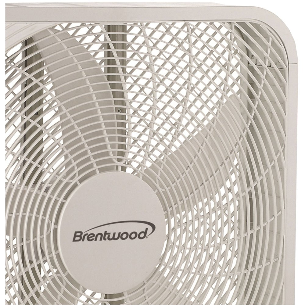 Brentwood Kool Zone 3-Speed 20" Box Fan, White