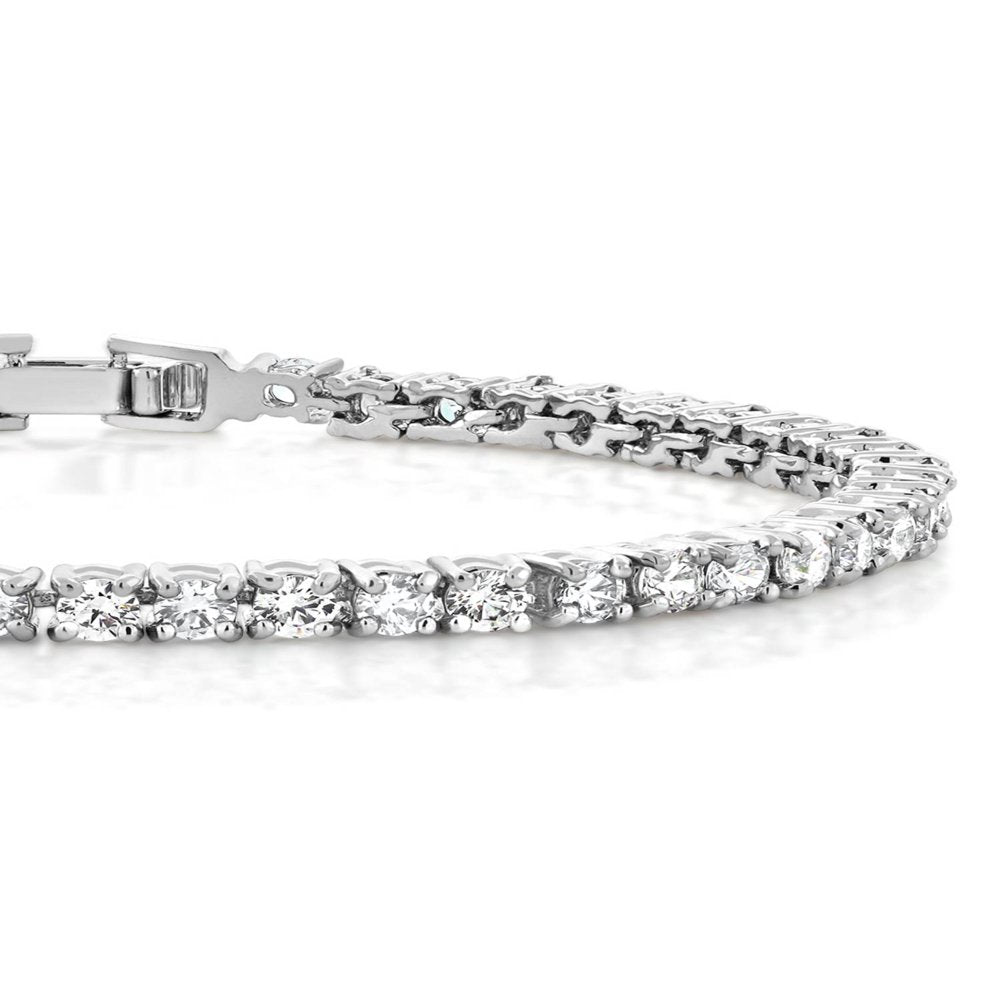 10.00 Ct Round Cut Stunning Cubic Zirconia CZ Tennis Bracelet, 7"