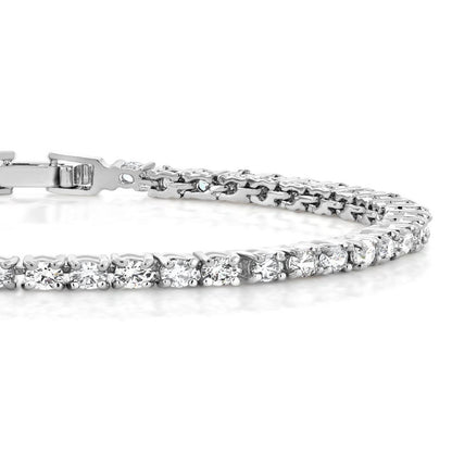 10.00 Ct Round Cut Stunning Cubic Zirconia CZ Tennis Bracelet, 7"