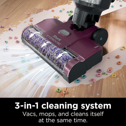 Shark HydroVac 3in1 Vacuum, Mop & Self-Cleaning Corded System, with Antimicrobial Brushroll* & Multi-Surface Cleaning Solution, Perfect for Hardwood, Tile, Marble, Laminate & Area Rugs, WD100