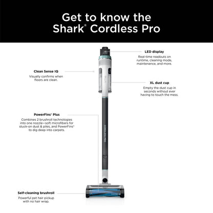 Shark Cordless Pro Stick Vacuum Cleaner with Clean Sense IQ, IZ540H