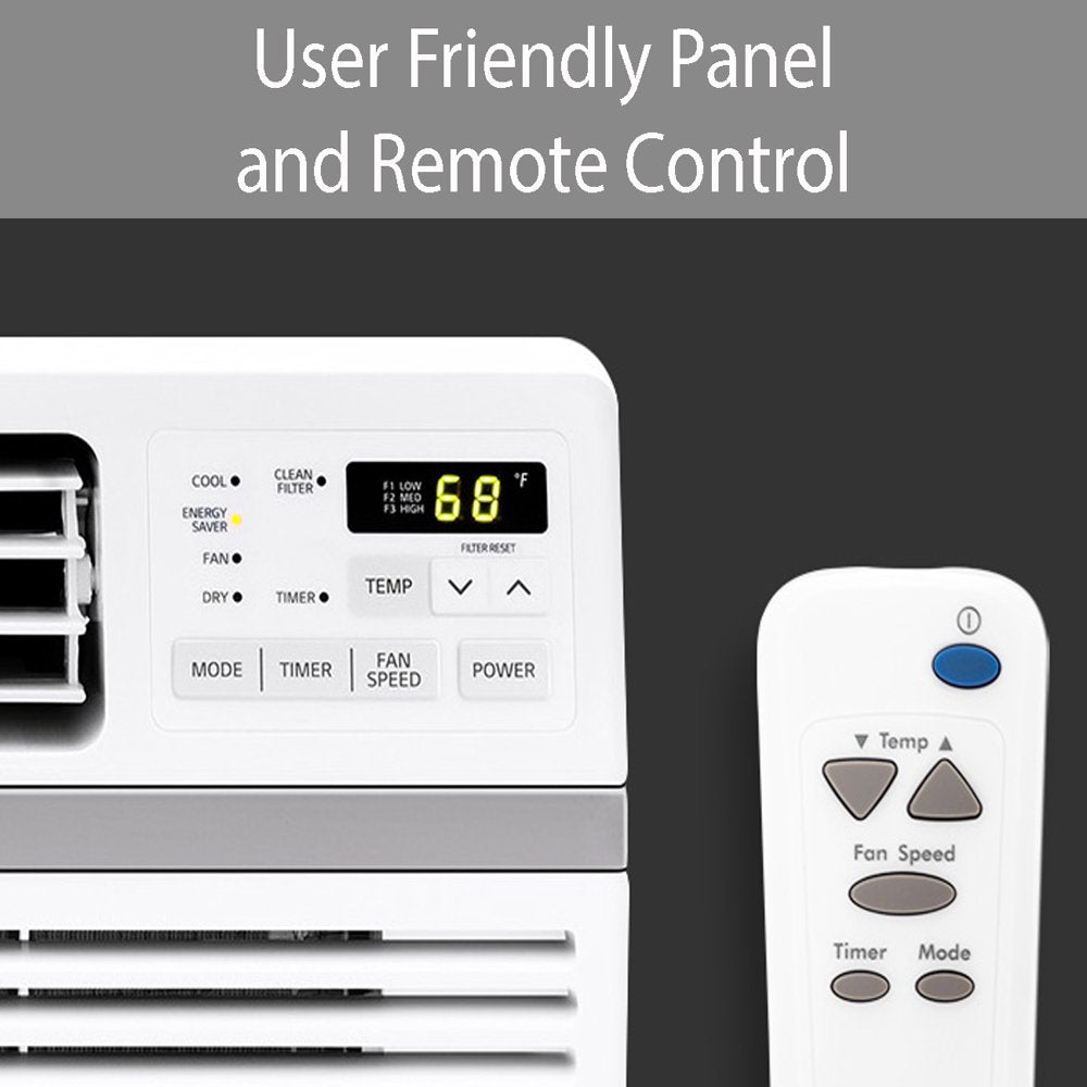 LG 8,000 BTU 115V Window-Mounted Air Conditioner with Remote Control