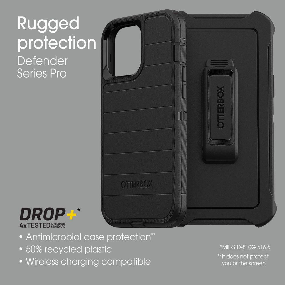 OtterBox Defender Series Pro Case for Apple iPhone 13 Pro Max, and iPhone 12 Pro Max - Black