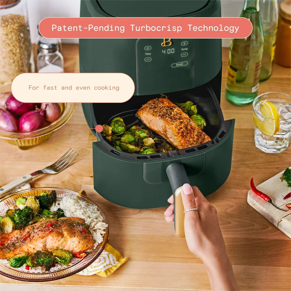  3QT Air Fryer with TurboCrisp Technology, Limited Edition Thyme Green by Drew Barrymore