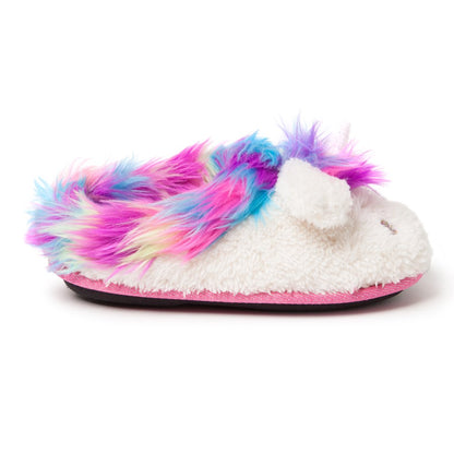 Dearfoams Kids Petra Unicorn Novelty Girls Clog Slippers