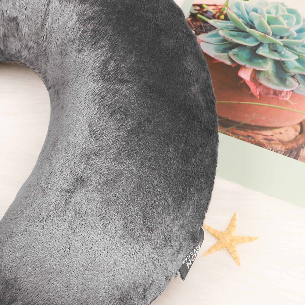 Bon Voyage® Classic Memory Foam Travel Neck Pillow, Grey