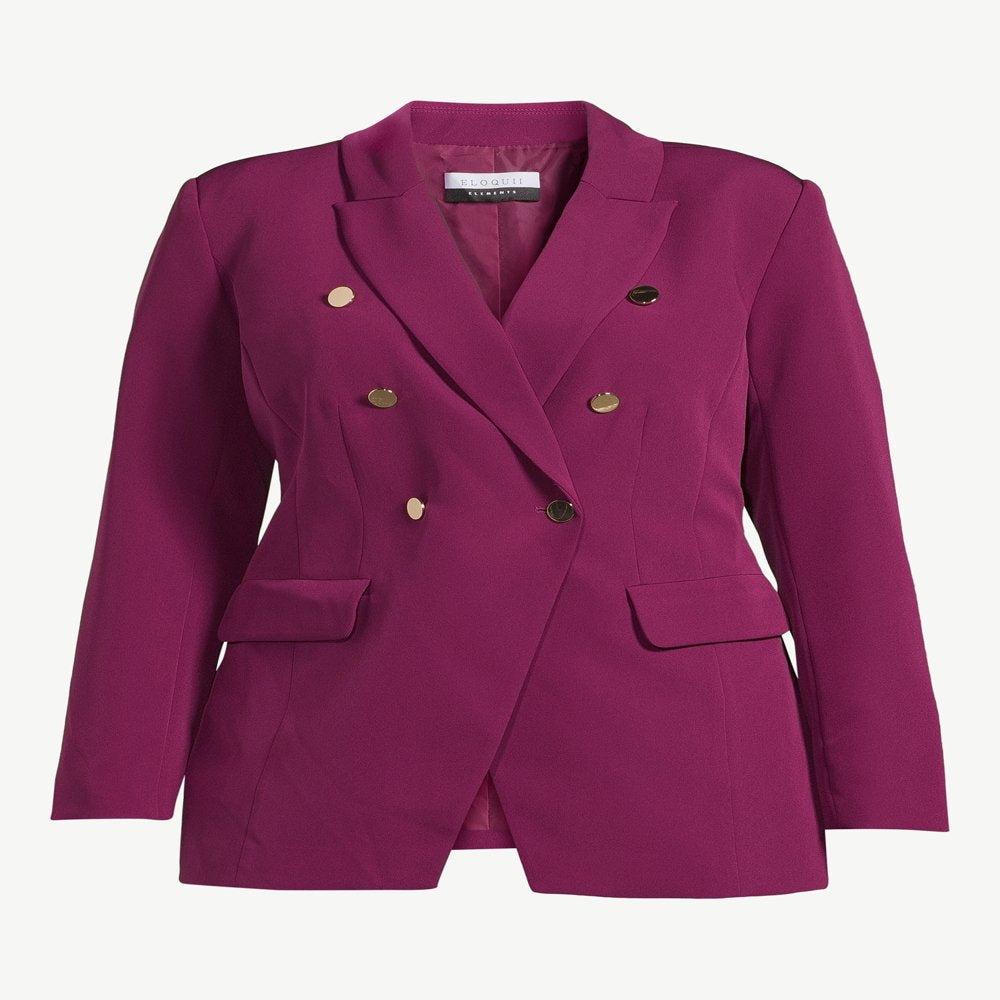 Women'S plus Fitted Angular Blazer