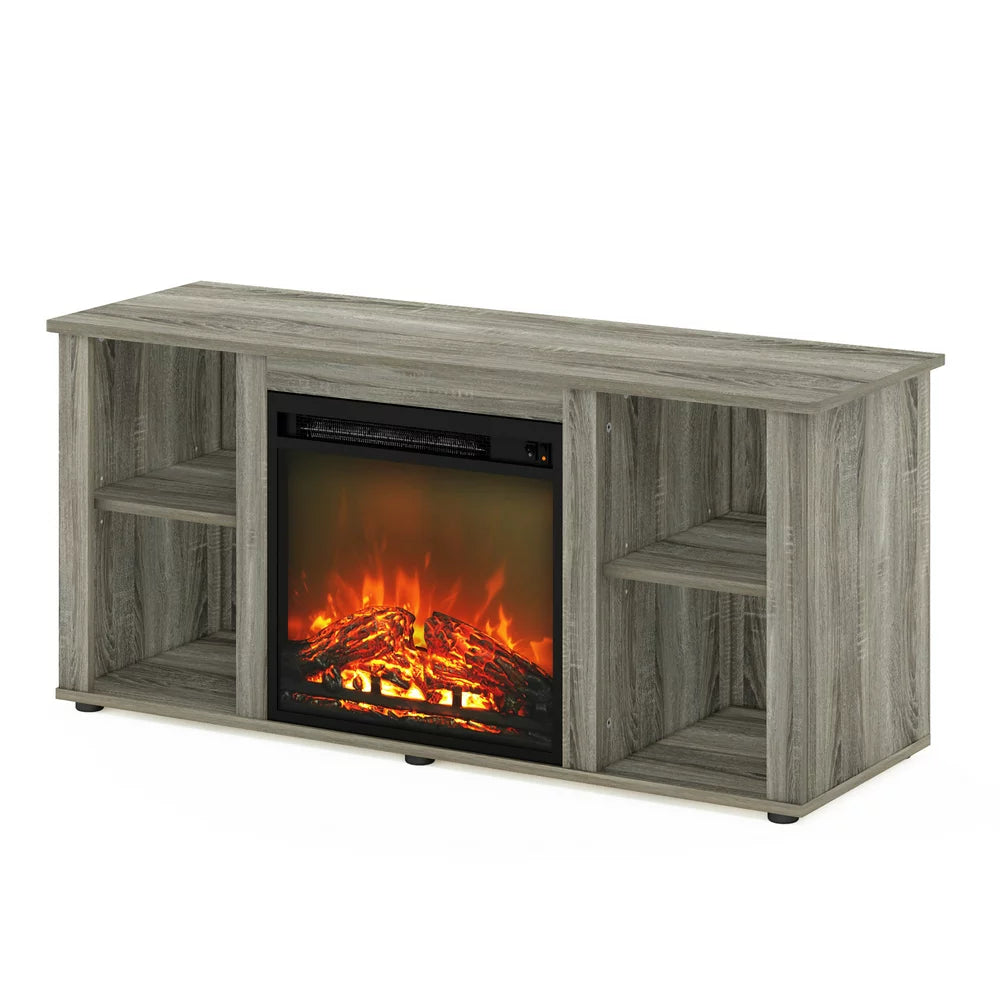 Furinno Jensen Fireplace TV Stand for TVs up to 55"