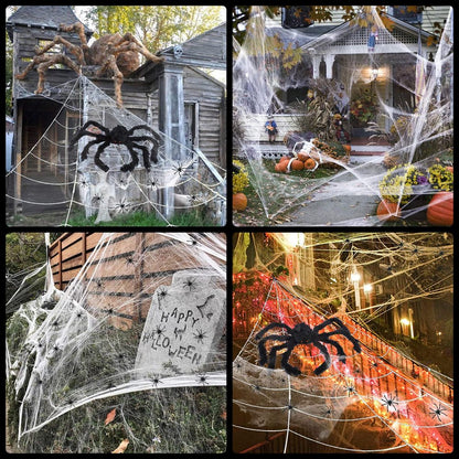 Halloween Spider Web Decorations for Outdoor, 23ft x 16ft