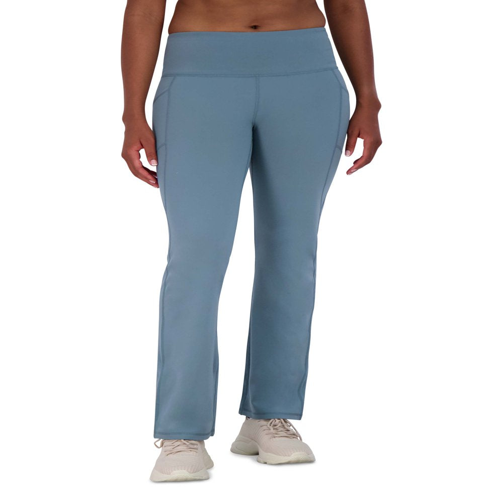 Reebok Women's Everyday High Waist Flair Bottom Yoga Pants with Pockets and 31" Inseam