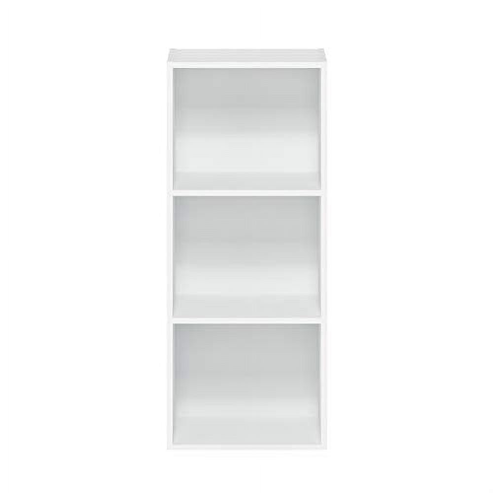 Furinno 11003WH 3 - Tier Open Shelf Bookcase, White Color - 12" W x 31.5" H x 9.3" D